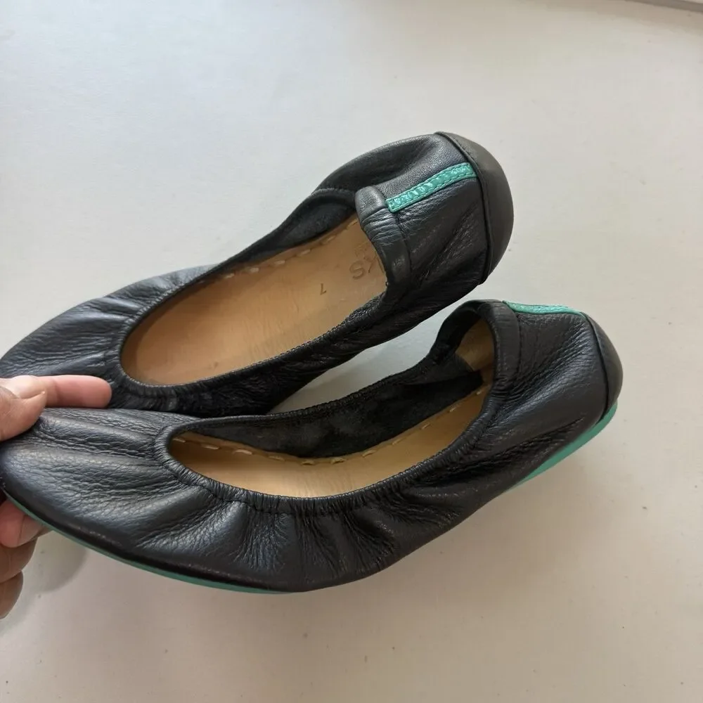 Tieks By Gravieli Matte Black Leather Comfort Shoes Sz 7 Classic Quite Luxury